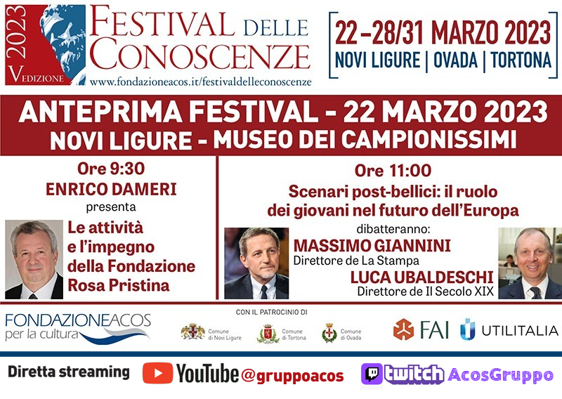 Festival Conoscenze - 22 MARZO 2023 - Anteprima